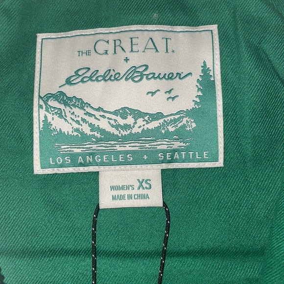 The Great. + Eddie Bauer Women’s The Hooded Parka Safari Green size XS NWT - Picture 7 of 11